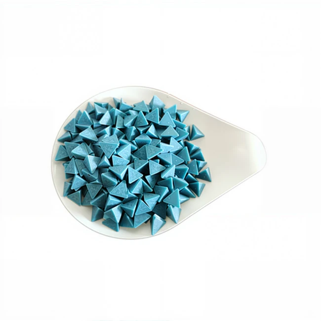Equilateral Triangle Navy Blue Resin Abrasive Media Equilateral Triangle Navy Blue Resin Abrasive Media